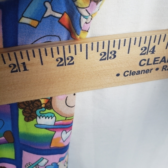 WS Fundamentally Cotton Blue Kid's  Dental Scrub Top Sz L - Picture 7 of 8